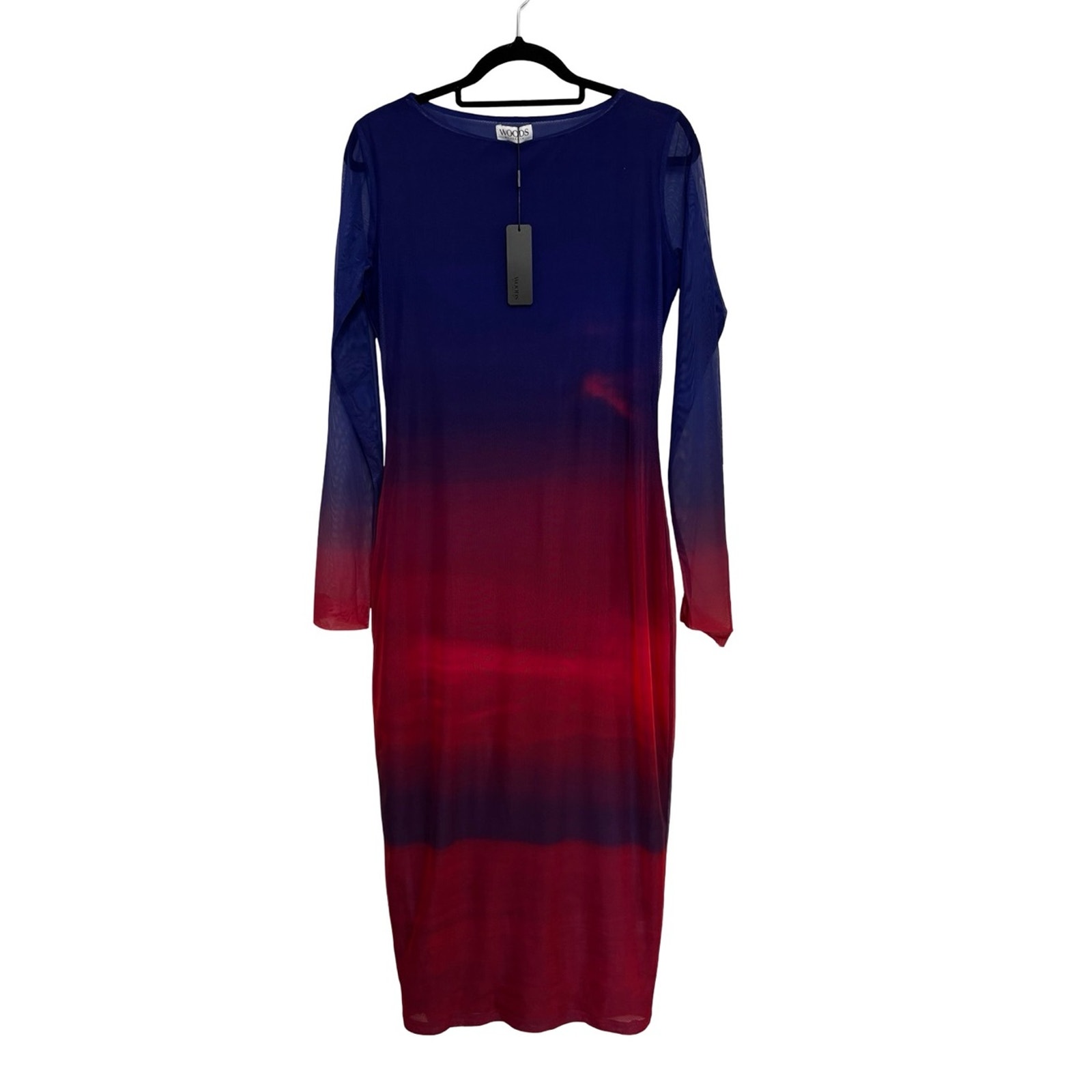New Woods By Jordyn Kai Mesh Midi Bodycon Dress In Purple Haze - Size Xl — image 4 of 8